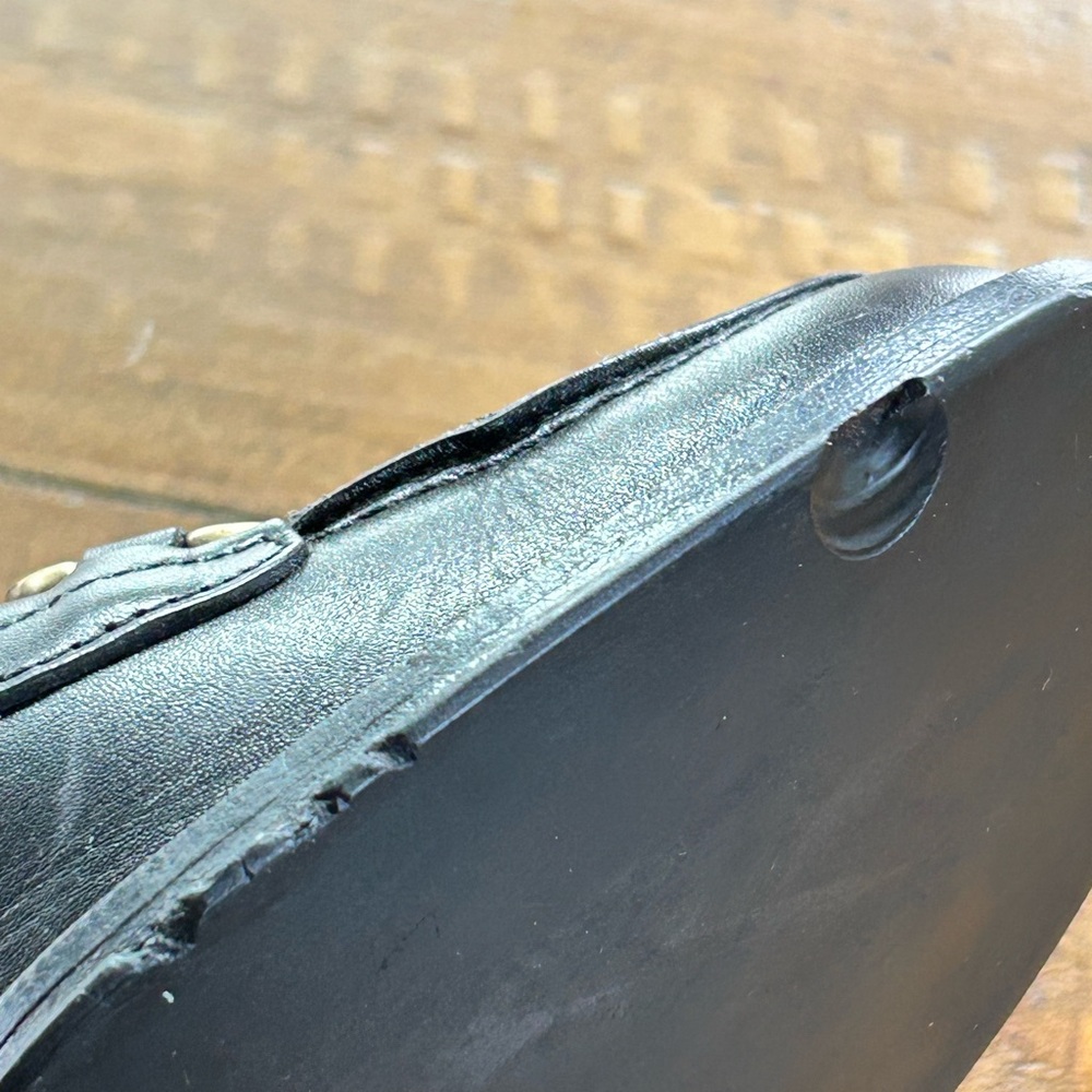 ***SOLD***
Vintage Women’s Salvatore Ferragamo Brass Horse-bit Heeled Loafers - Picture 10 of 16